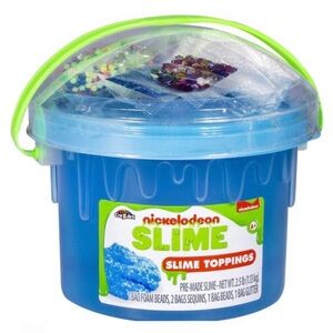 NICKELODEON • Cra-Z-Art 2.5Lb Pre-Made Blue Slime Bucket with Toppings
